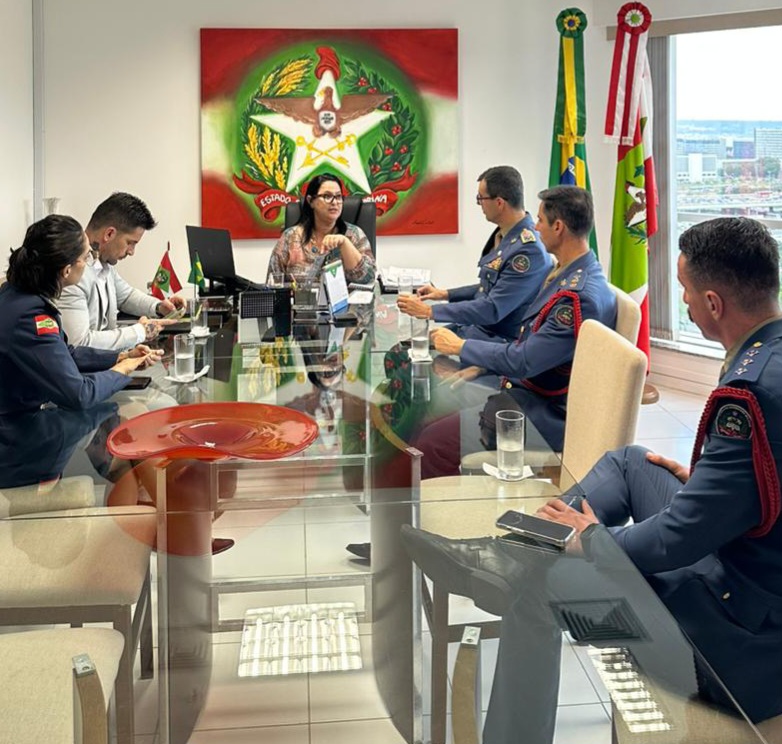 SAN recebe visita institucional do Comandante Militar do Corpo de Bombeiros de SC