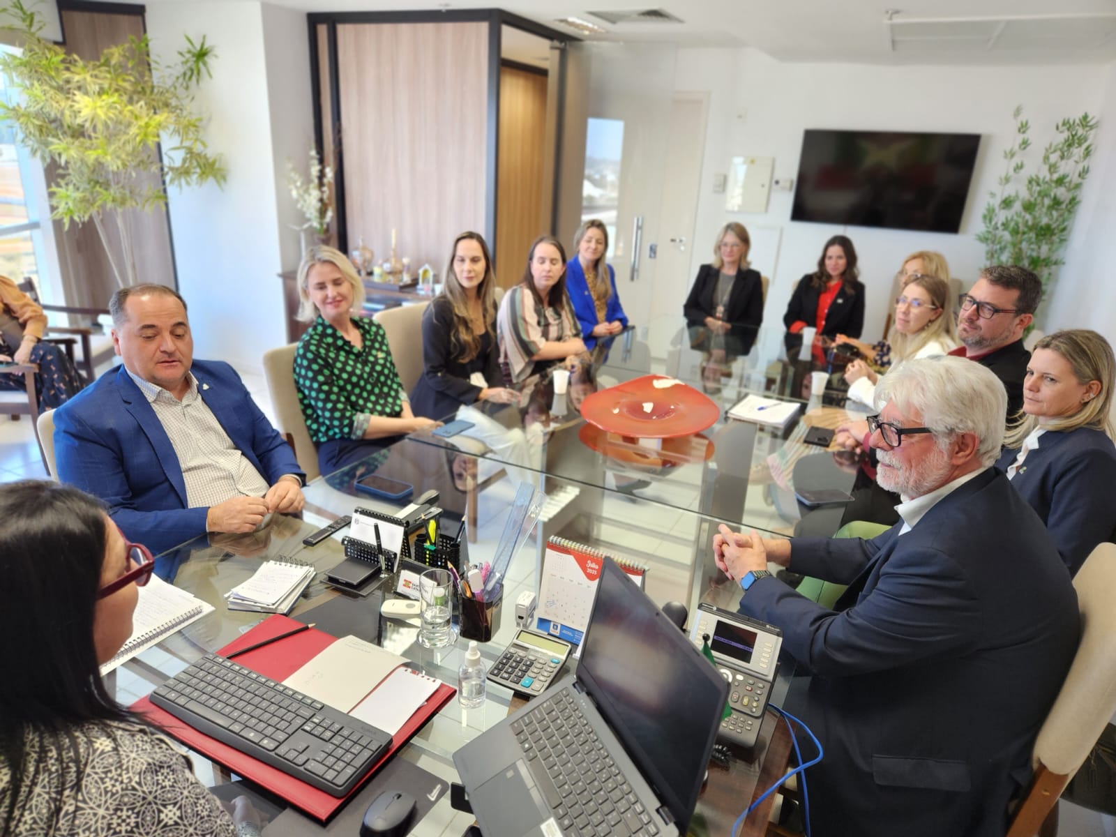 SAN recebe comitiva de professores e pesquisadores da Universidade do Extremo Sul de Santa Catarina (Unesc)