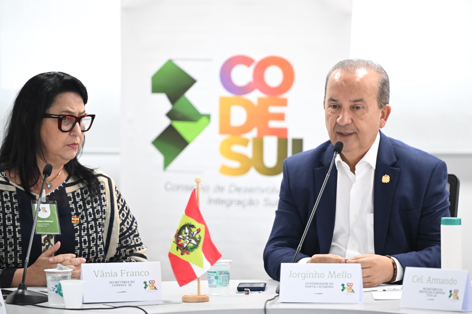 Defesas Civis dos estados do Codesul fazem reunião em Florianópolis com participação do governador Jorginho Mello